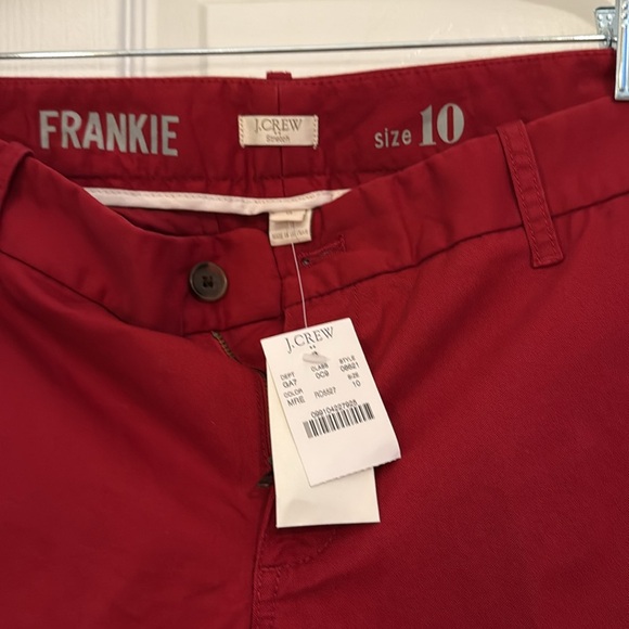 J. Crew Vibrant Red Frankie Pants - Picture 2 of 2